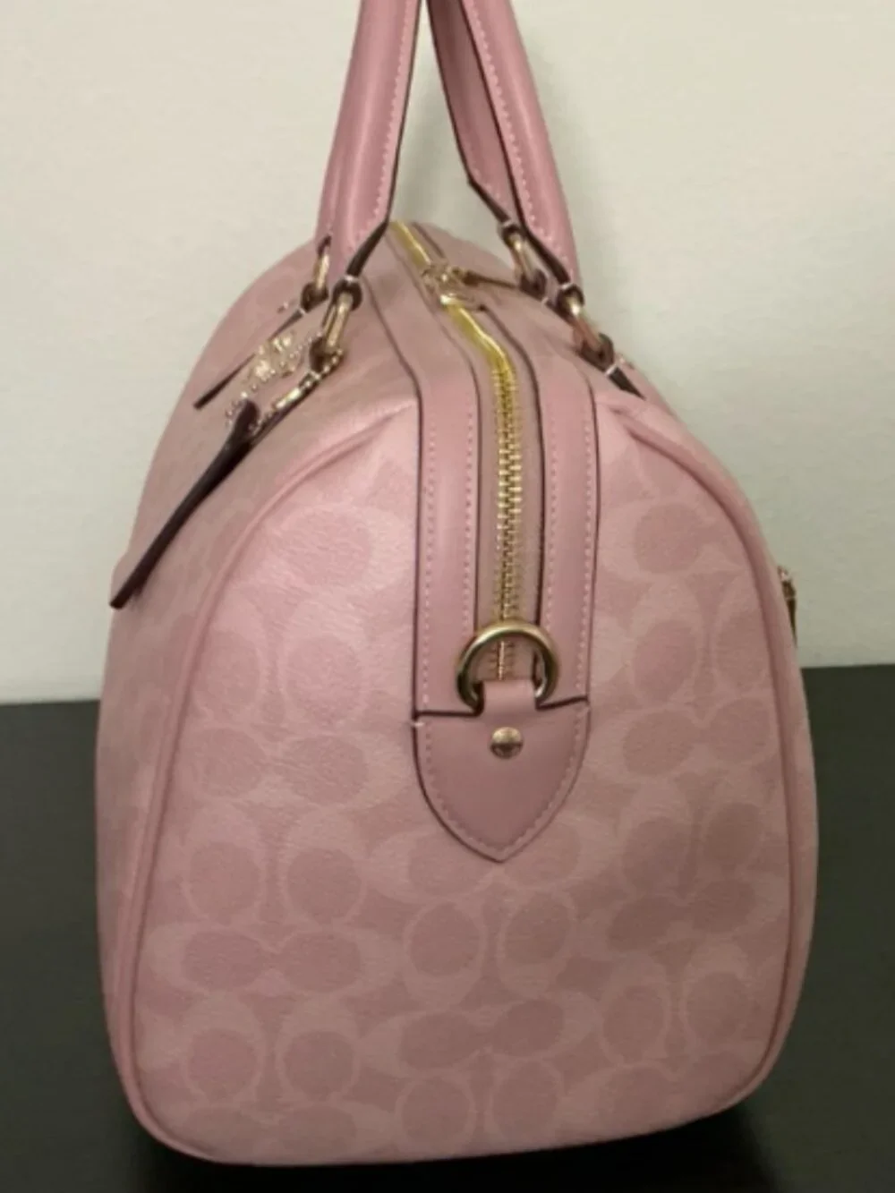 Like New Coach Large Powder Pink Rowan - Picture 3 of 9